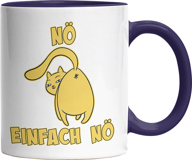 Nö Einfach Nö Katze zeigt Hintern 1 Witzige Kobaltblau Tasse kaufen Geschenk