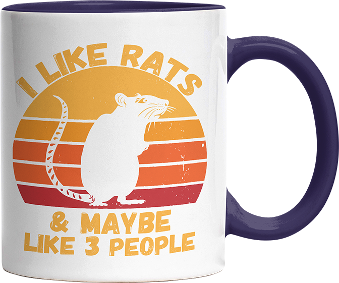 I like rats and maybe like 3 more people Witzige Kobaltblau Tasse kaufen Geschenk
