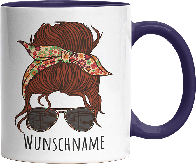 Momlife Personalisierbar Name Witzige Kobaltblau Tasse kaufen Geschenk