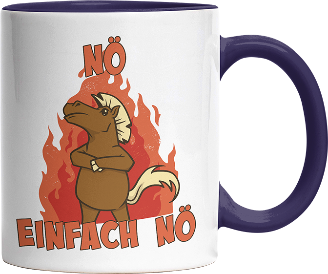 Nö Einfach Nö Pferd Witzige Kobaltblau Tasse kaufen Geschenk