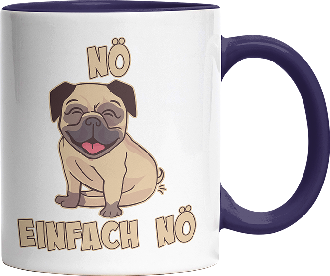 Nö Einfach Nö Mops 1 Witzige Kobaltblau Tasse kaufen Geschenk