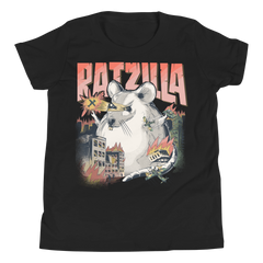 Zeigt ein T-Shirt für Kids und Teenager mit Frecher Ratzilla | T-Shirt für Kinder & Jugendliche
