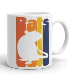 Zeigt eine Kaffeetasse mit einer Ratte darauf mit einem lustigen Spruch für Rattenhalter