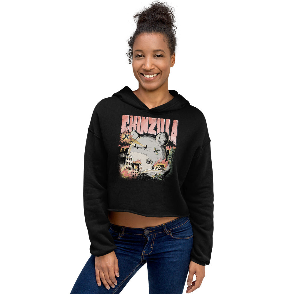 Produktbild zeigt Chinzilla | Crop Hoodie für Damen
