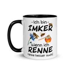 Lustiger Imker Spruch | Zweifarbige Tasse