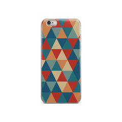 Zeigt Produktbild  VINTAGE Style | Color Triangles | iPhone Case | Gift For Retro and Vintage Fans
