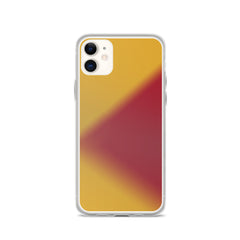 Zeigt Produktbild  Purple Yellow Soft Colors | iPhone Case | Abstract Blurred Triangle | Smartphone Protection (Back) Cover