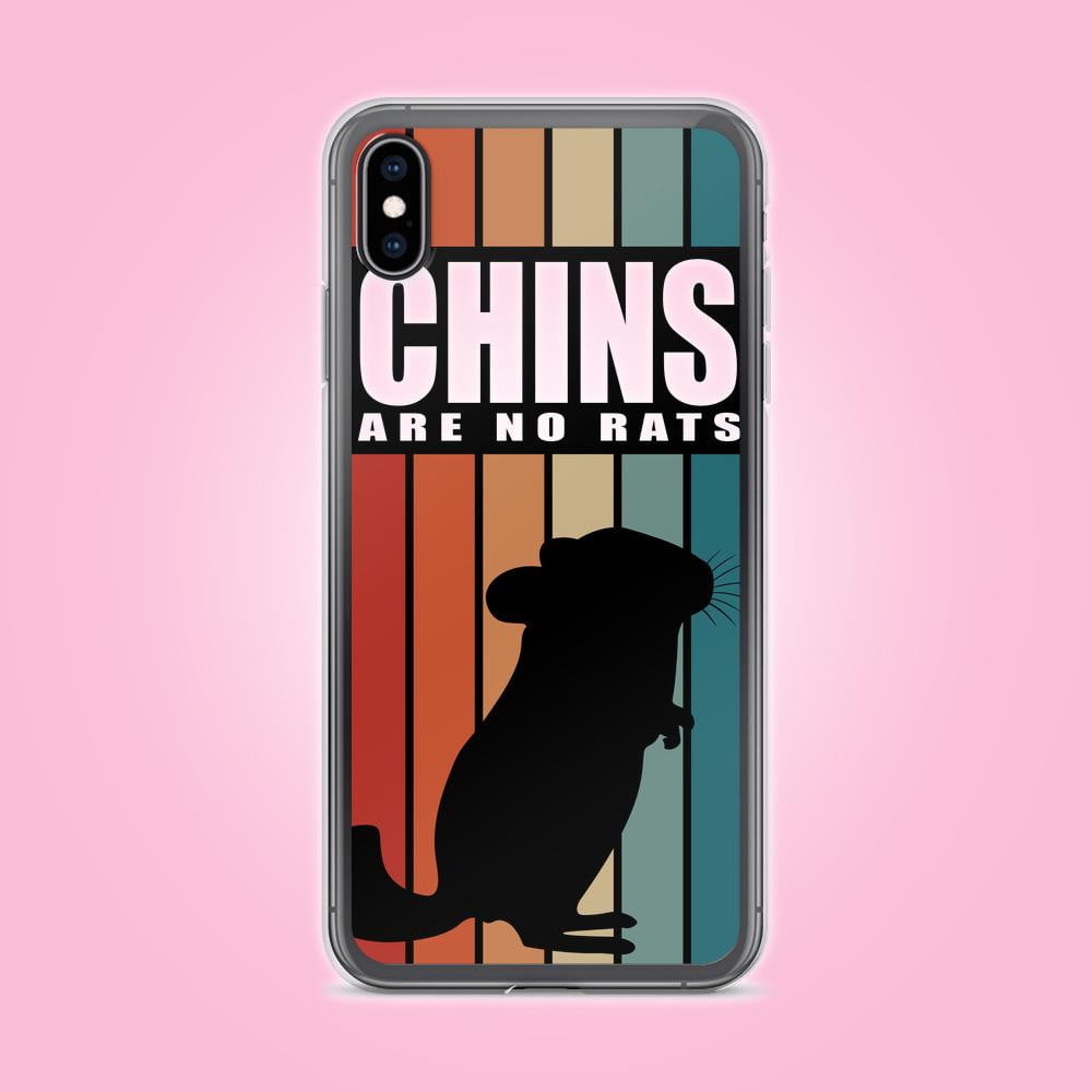 Zeigt chinchillas vintage saying retro stripes for owners of a chinchilla iphone case in Farbe iPhone X/XS
