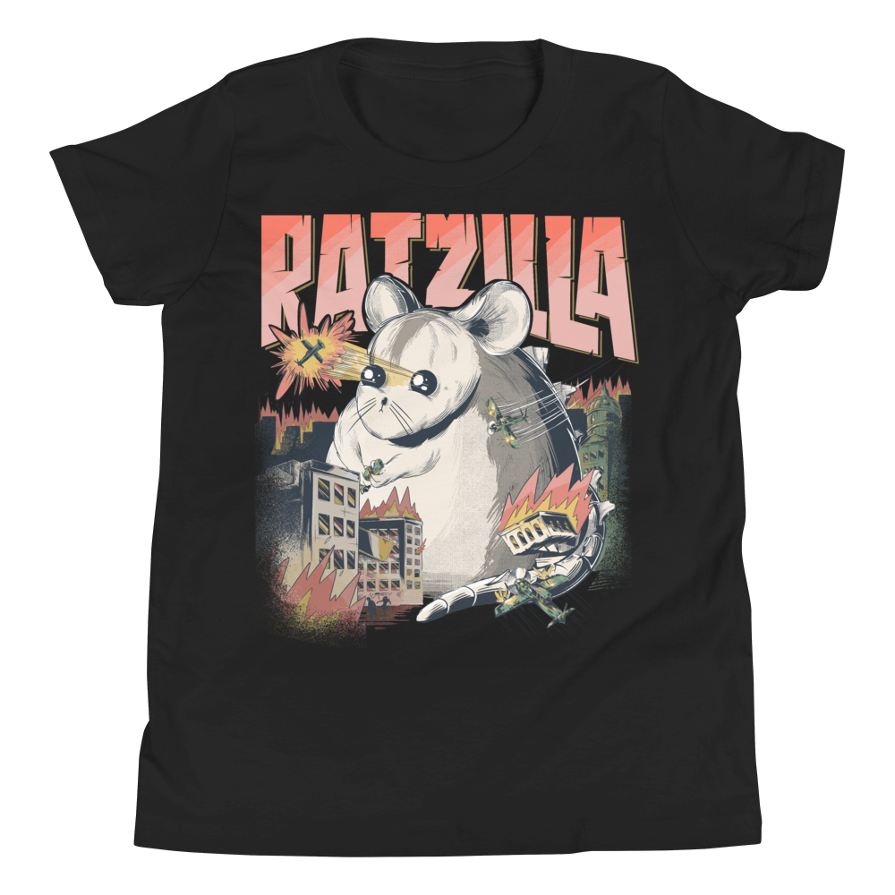 Zeigt ein T-Shirt für Kids und Teenager mit Süßer Ratzilla | T-Shirt für Kinder & Jugendliche