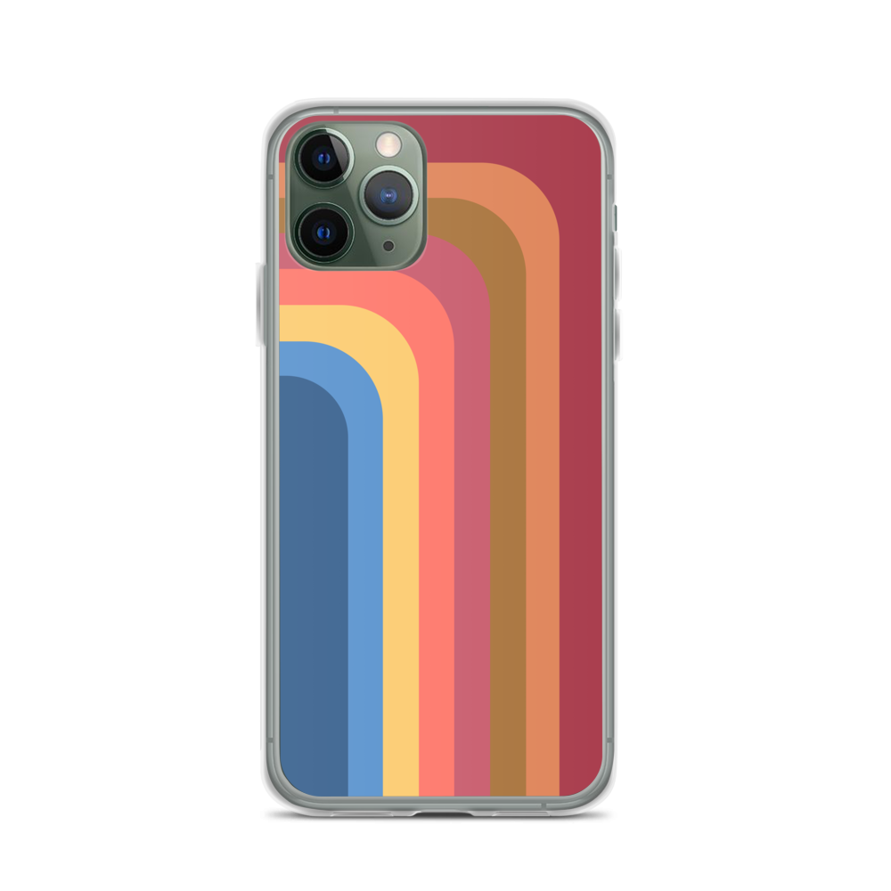 Zeigt retro touch iphone schutzhulle streifen in Farbe iPhone 11 Pro
