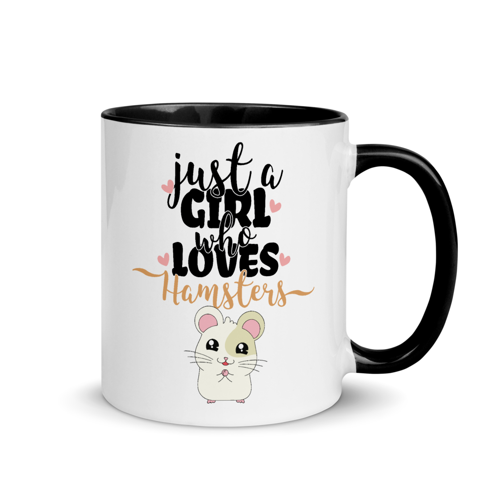 Just A Girl Who Loves Hamsters | Tasse mit farbiger Innenseite Kaffeebecher online kaufen - jimbeels.store