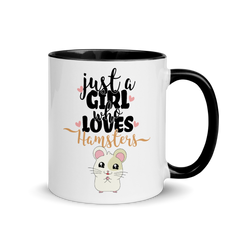 Just A Girl Who Loves Hamsters | Tasse mit farbiger Innenseite Kaffeebecher online kaufen - jimbeels.store