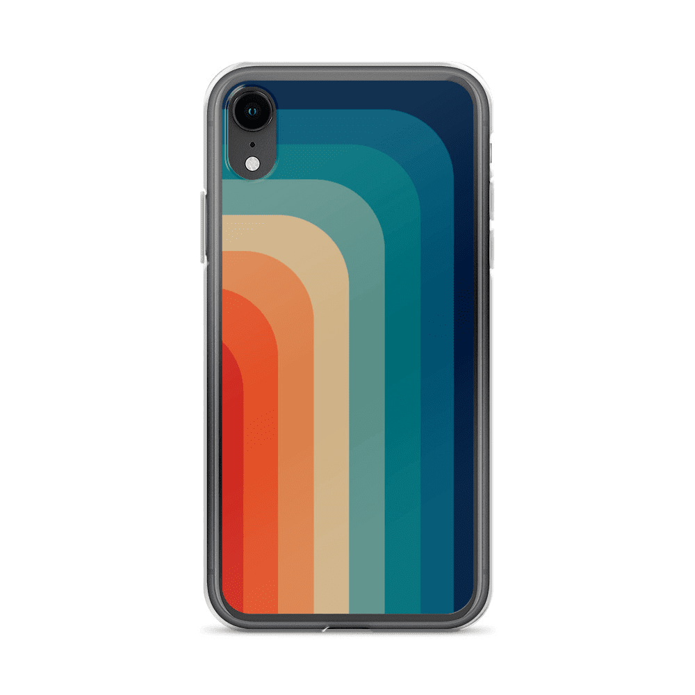 Zeigt vintage retro 70s style color stripes iphone case gift for retro and vintage fans in Farbe iPhone 11