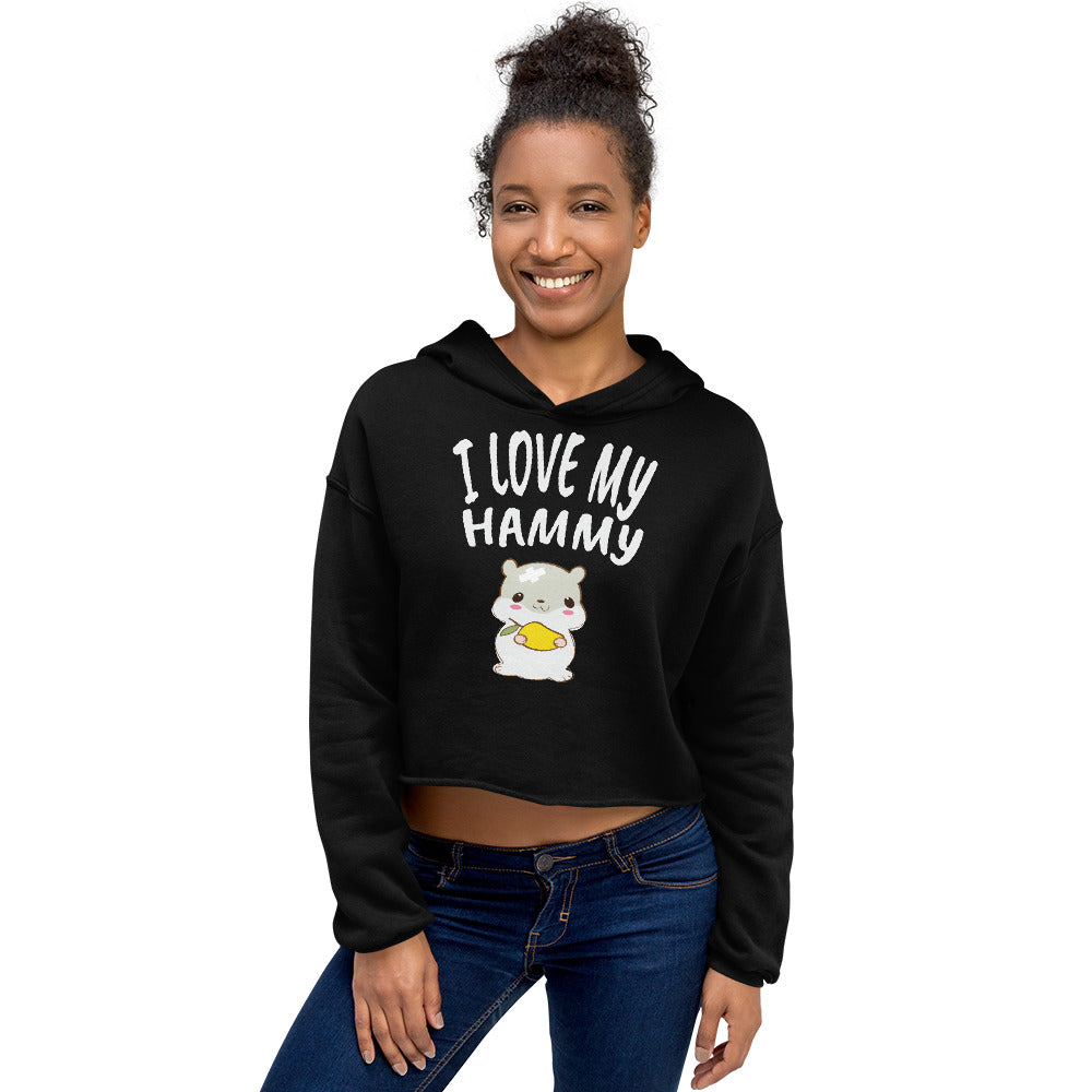 Produktbild zeigt I Love My Hammy | Crop Hoodie