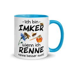 Lustiger Imker Spruch | Zweifarbige Tasse