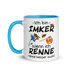 Lustiger Imker Spruch | Zweifarbige Tasse