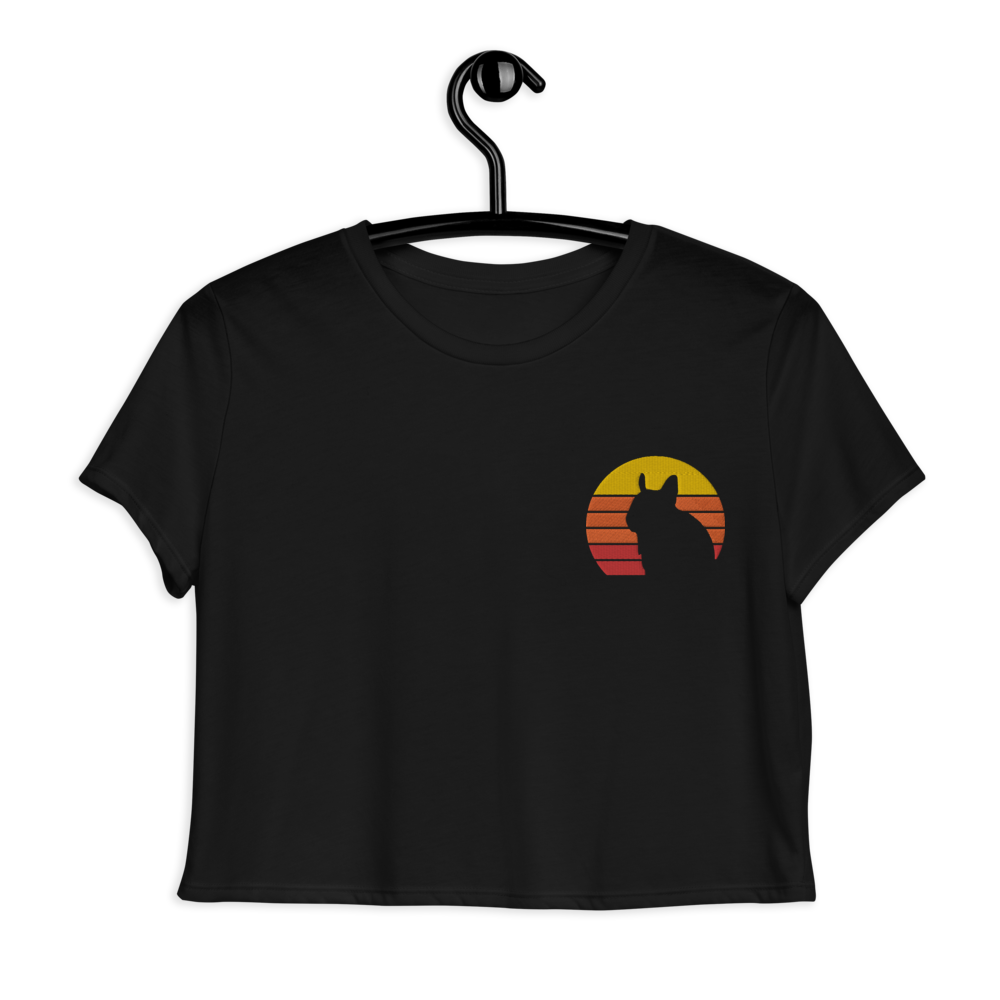 Zeigt degu vintage sonne crop top in Farbe Schwarz