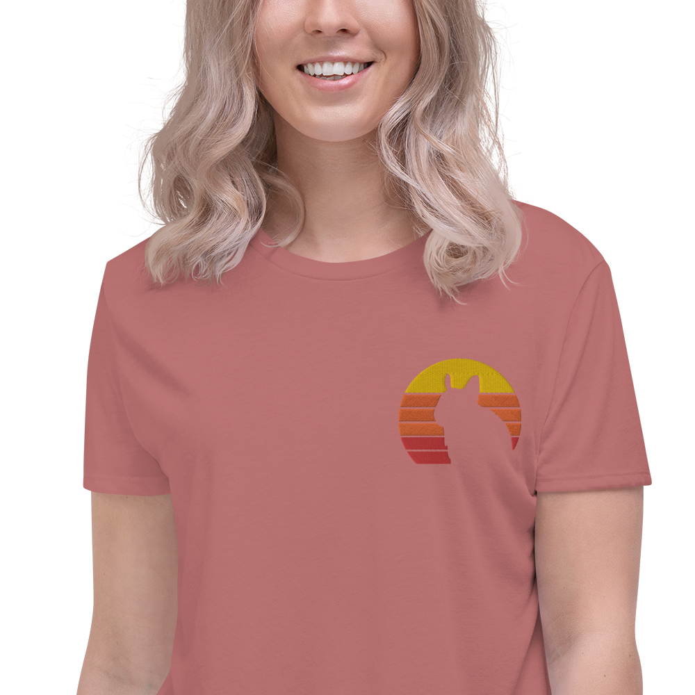 Zeigt degu vintage sonne crop top in Farbe Dunkelgrau Heather