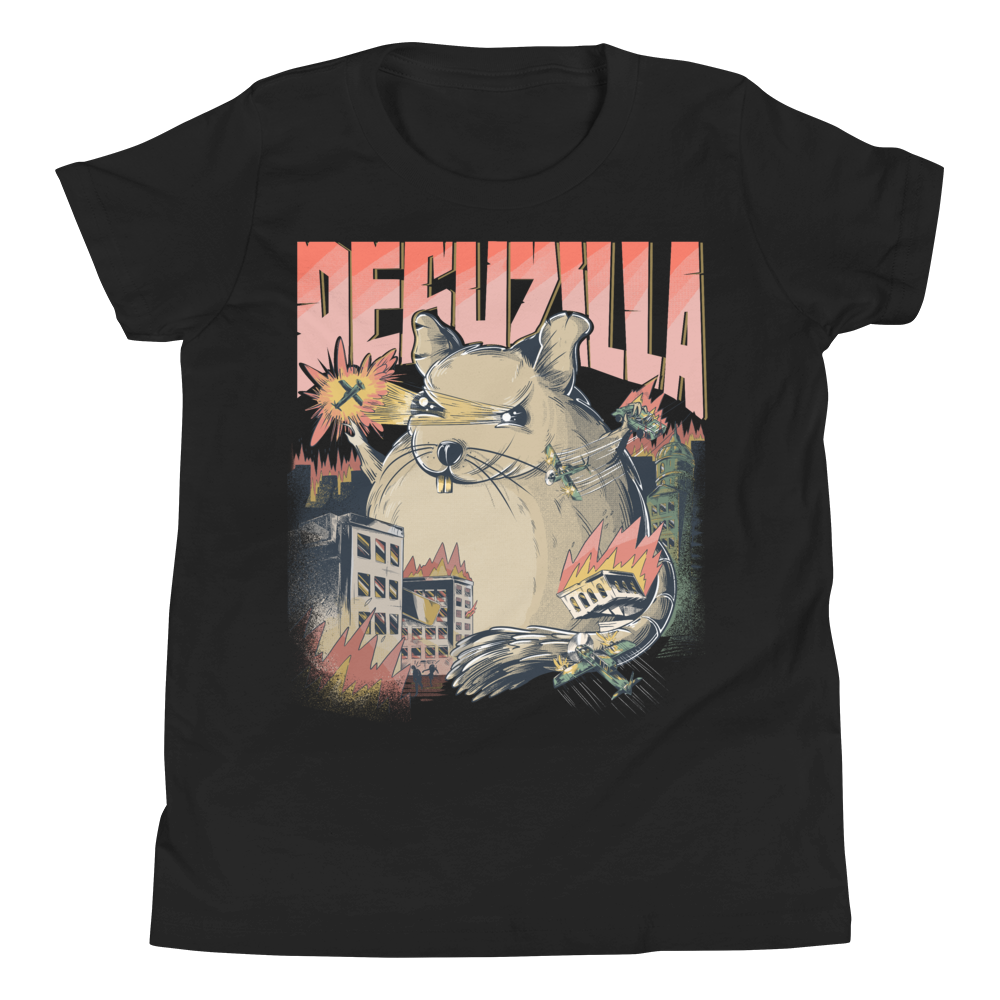 Zeigt ein T-Shirt für Kids und Teenager mit Deguzilla | T-Shirt für Kinder & Jugendliche