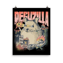 Zeigt lustiger deguzilla poster fur deguhalter degubesitzer lustiger octodon degu witziges monster fur halter von degus angaben in zoll in Farbe 16×20