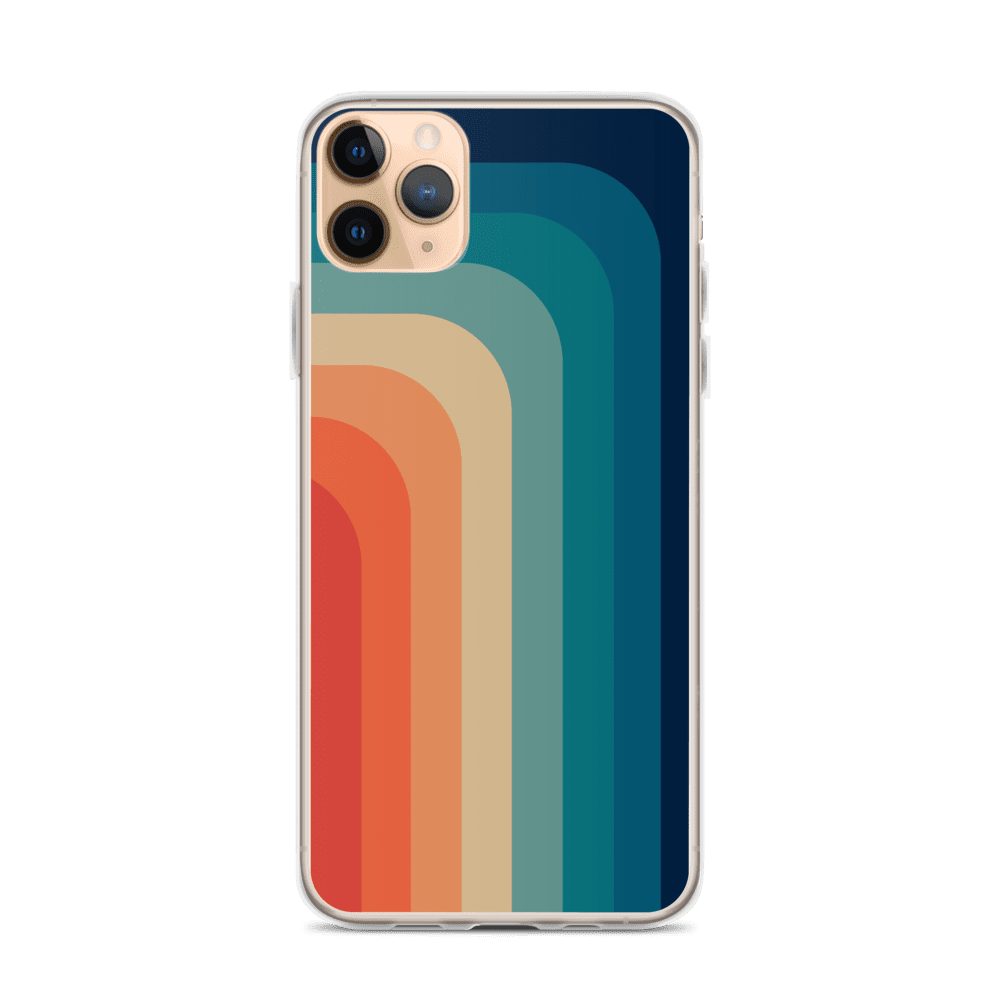 Zeigt vintage retro 70s style color stripes iphone case gift for retro and vintage fans in Farbe iPhone XS Max