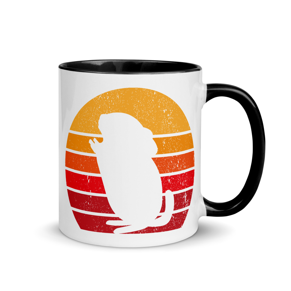 Bild einer Chinchilla Retro Tasse | Zweifarbige Tasse