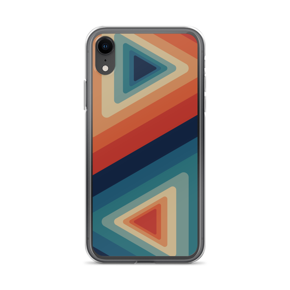 Zeigt vintage chic iphone schutzhulle retro dreiecke in Farbe iPhone XS Max