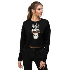 Produktbild zeigt Just A Girl Who Loves Hamsters | Crop Sweatshirt