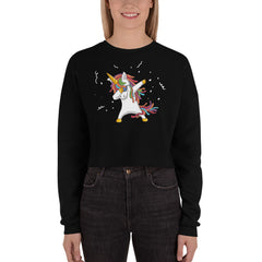 Produktbild zeigt Dab Unicorn Dabbing Unicorns | Crop Sweatshirt