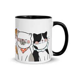 Lustiges Katzen | Zweifarbige Tasse