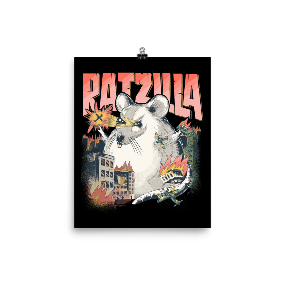 Lustiger sauerer RATZILLA | Mattes Poster in 8×10 in Größe 