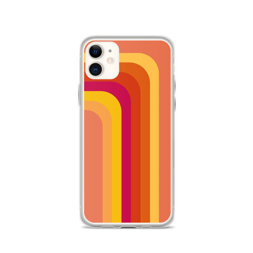 Zeigt Produktbild  Vintage & Retro 70s Style | Color Stripes | iPhone Case | Gift For Retro and Vintage Fans | Smartphone Protection | Version II