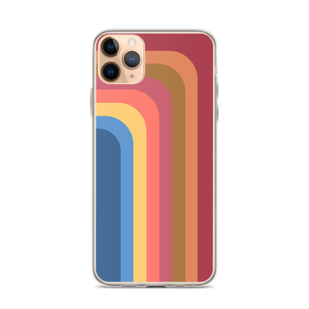 Zeigt retro touch iphone schutzhulle streifen in Farbe iPhone 11 Pro Max