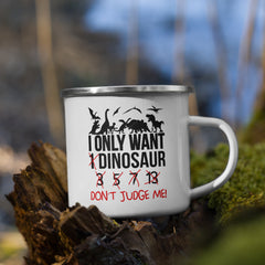 I only want 1 Dinosaur | Emaille Tasse
