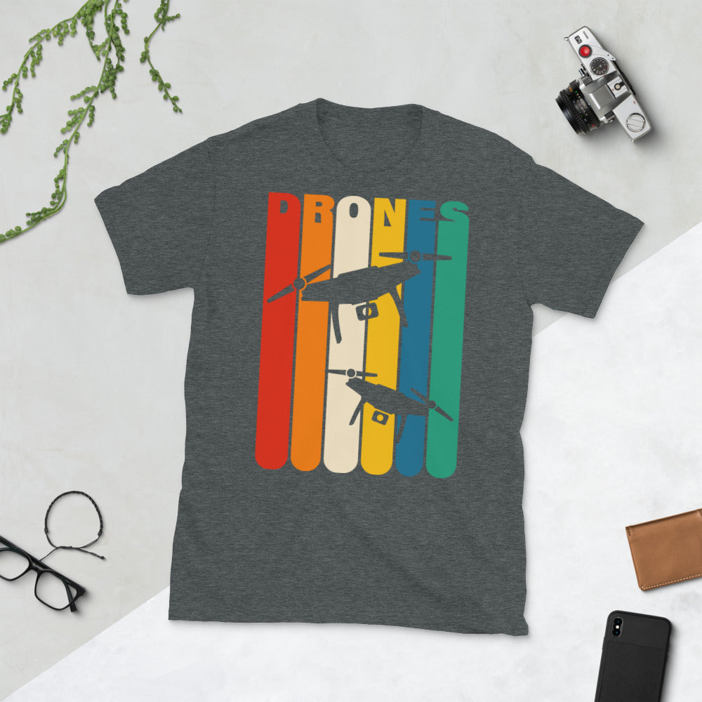Zeigt drohnen-vintage-t-shirt in Black