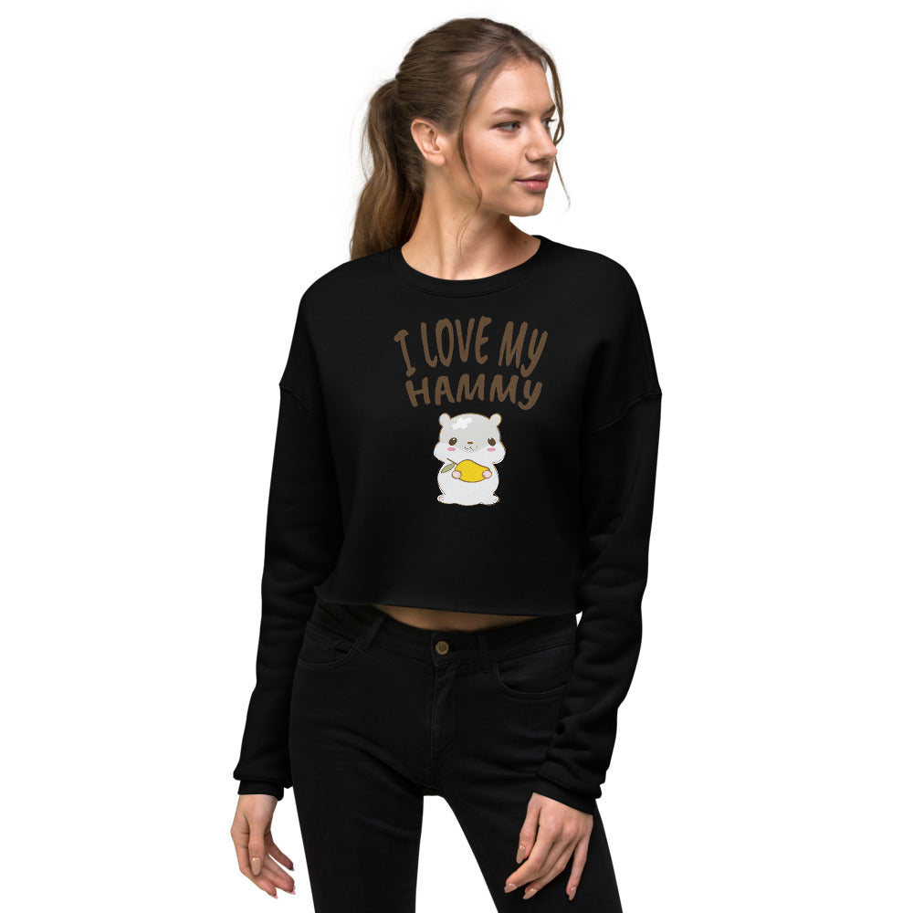 Produktbild zeigt I Love My Hammy | Crop Sweatshirt