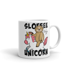 Sloffee Is Riding a Unicorn | Tasse Lustiger Spruch