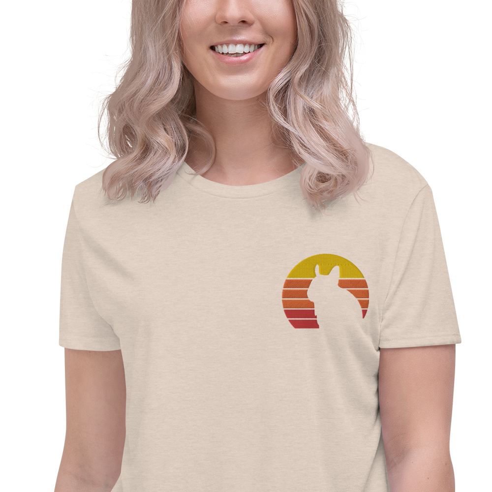 Zeigt degu vintage sonne crop top in Farbe Dunkelgrau Heather