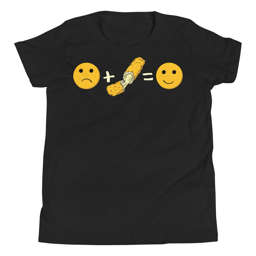 Zeigt ein T-Shirt für Kids und Teenager mit Mozzarella Emotionen | T-Shirt für Kinder & Jugendliche