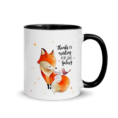 Thanks Fox Bunny Bird | Zweifarbige Tasse