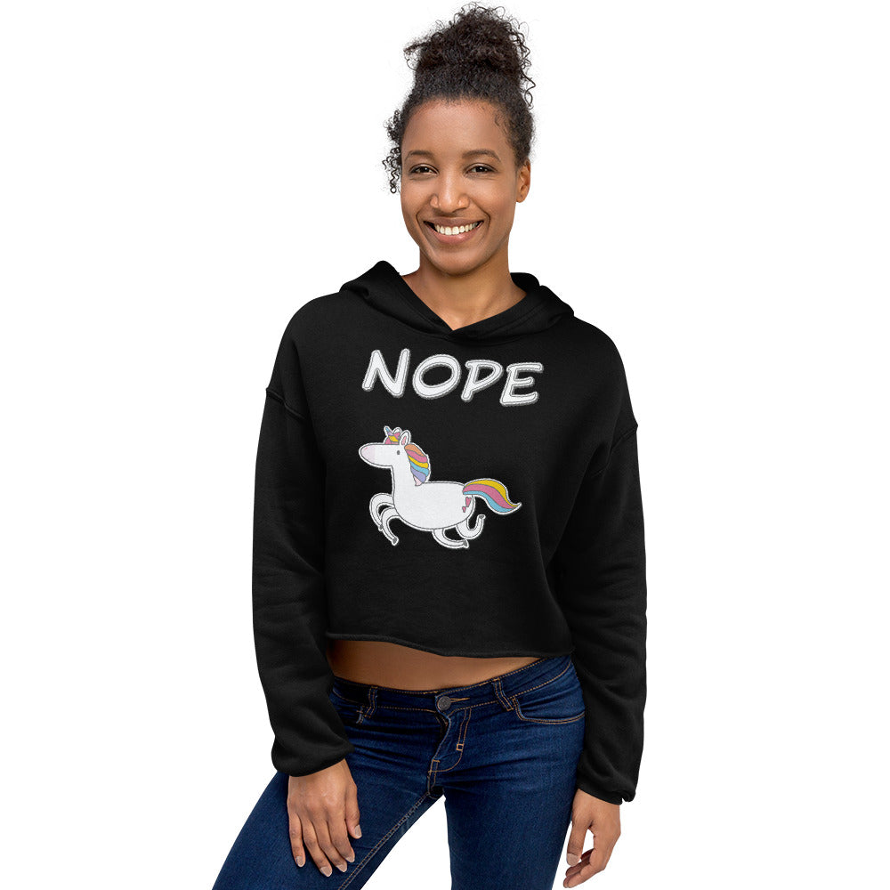 Produktbild zeigt NOPE Unicorn | Crop Hoodie