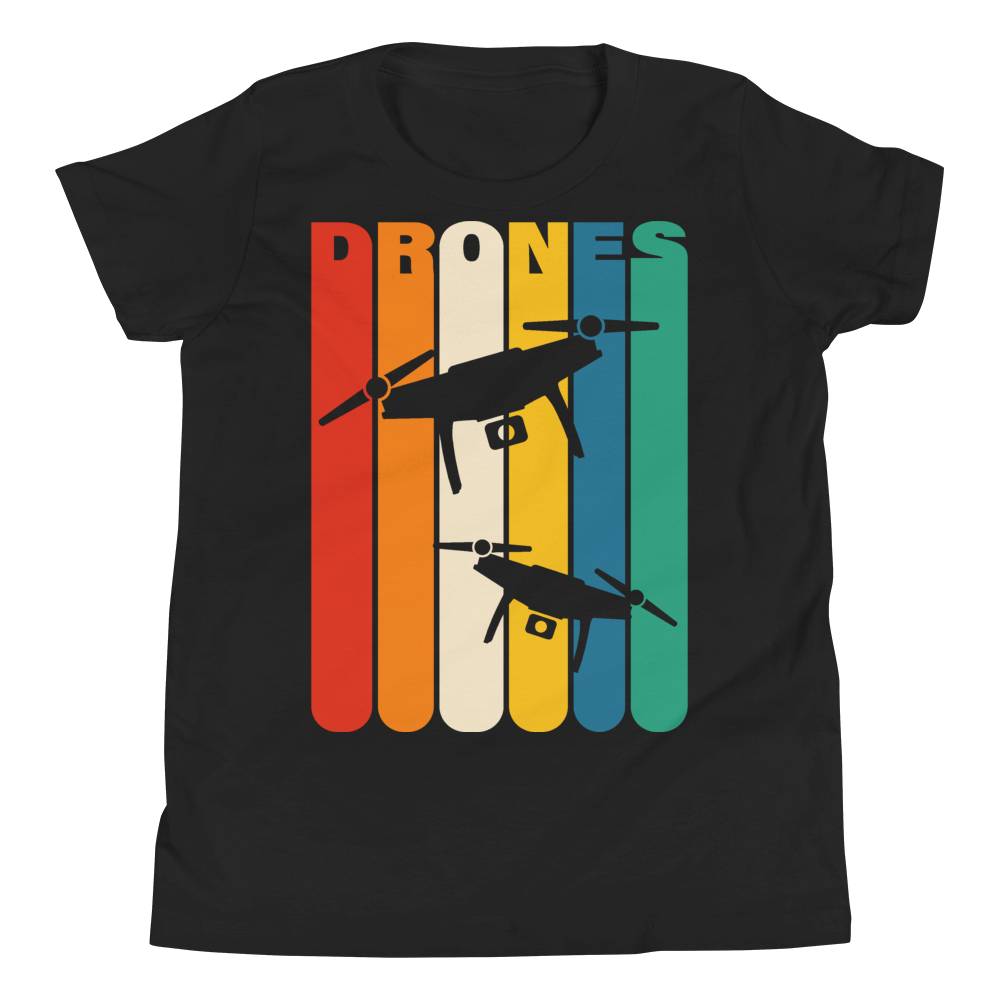 Zeigt ein T-Shirt für Kids und Teenager mit Drohnen Vintage | T-Shirt für Kinder & Jugendliche