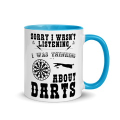 Sorry I wasn't listening Darts | Zweifarbige Tasse