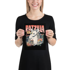 Lustiger süßer RATZILLA | Mattes Poster in 8×10 in Größe 