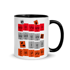 An Montagen brauche ich Koffein | Zweifarbige Tasse