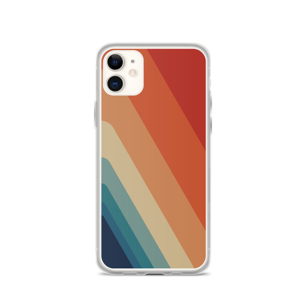 Zeigt Produktbild  Vintage & Retro 70s Style | Color Stripes | iPhone Case | Gift For Retro and Vintage Fans | Smartphone Protection | Version V