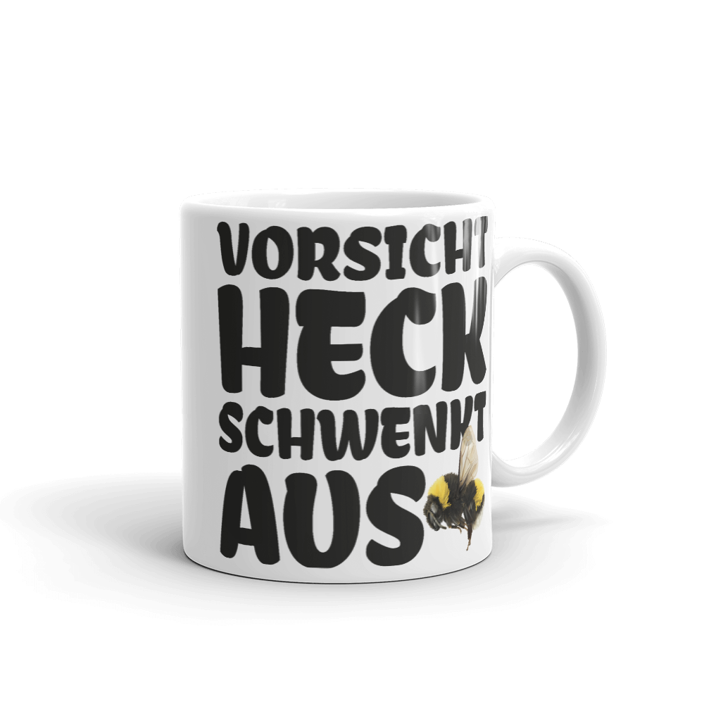 Bild einer Vorsicht Heck schwenkt aus | Hummel Tasse