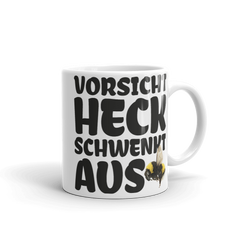 Bild einer Vorsicht Heck schwenkt aus | Hummel Tasse