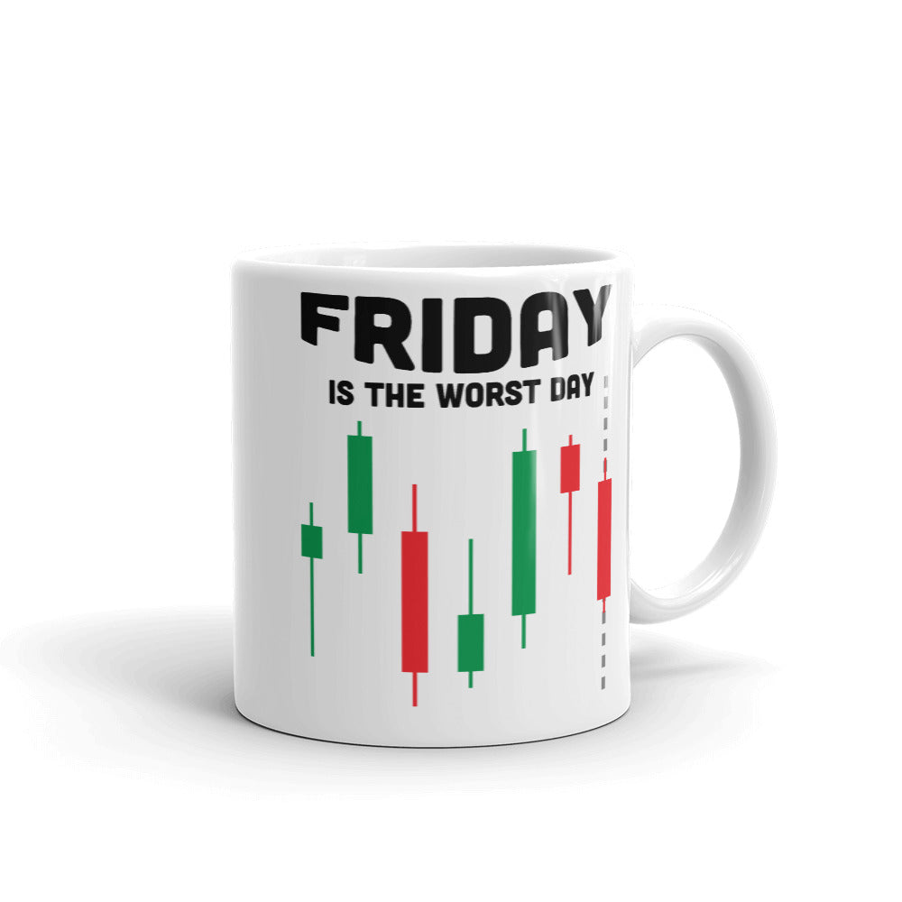 Lustiger Day Trader Spruch | Tasse | Friday Is The Worst Day online kaufen - jimbeels.store