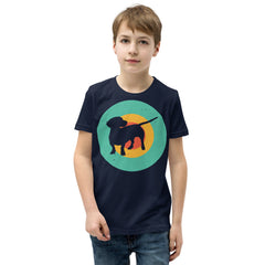Retro Dackel Sonne | Teckel T-Shirt für Kinder